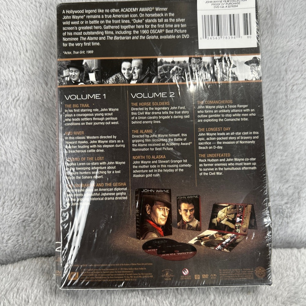 ohn Wayne 10-Movie Collection DVD Box Set New Sealed Classic Western Film - Picture 2 of 9